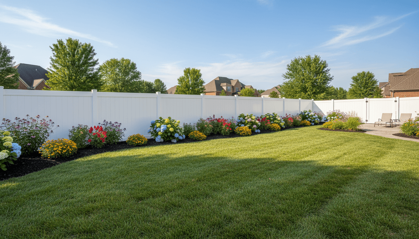 White vinyl privacy fence installation in Spring Hill, Tennessee
