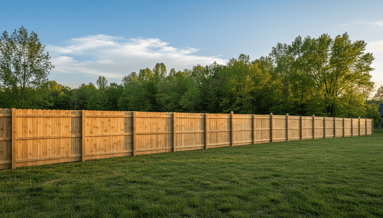 Custom wood fence installation in Spring Hill, Tennessee
